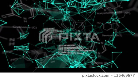 Image of data processing over network of connections 126469677