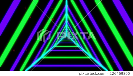 Image of blue and green triangles on black background Image of blue and green triangles on black background 126469800