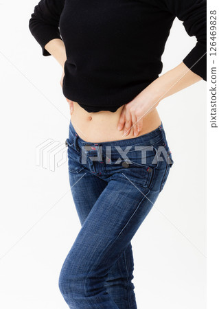 Young Japanese woman waist Young Japanese woman waist 126469828
