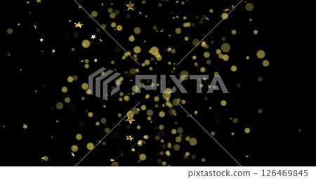 Image of light spots and stars on black background Image of light spots and stars on black background 126469845