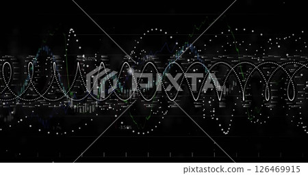 Image of digital data processing over dark background 126469915