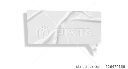 White speech bubble crumpled paper isolated on transparent background White speech bubble crumpled paper isolated on transparent background 126470166