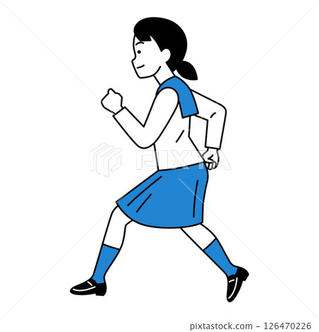 奔跑的女學生（側身） 126470226