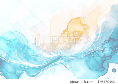 背景素材：洶湧的波濤 126470500