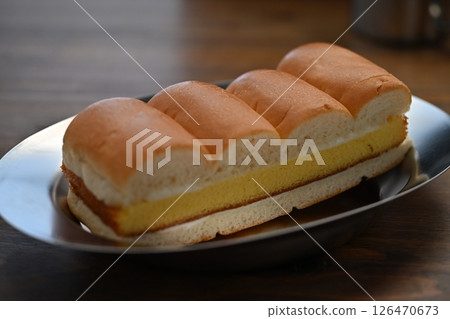 Freshly made milk cream with casserole Freshly made milk cream with casserole 126470673