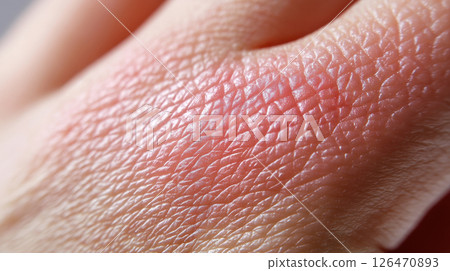 Beauty Skin Care concept, Dry skin texture close-up on a hand. Beauty Skin Care concept, Dry skin texture close-up on a hand. 126470893