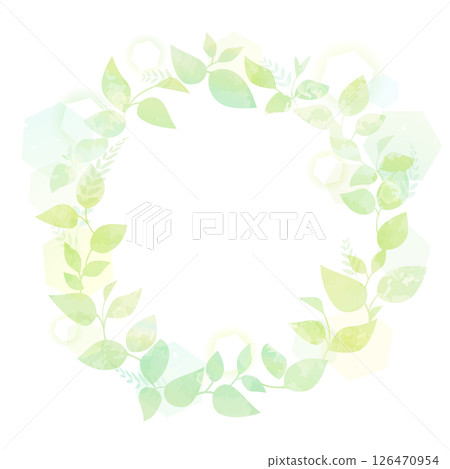 葉子和光圓形框架插圖 126470954