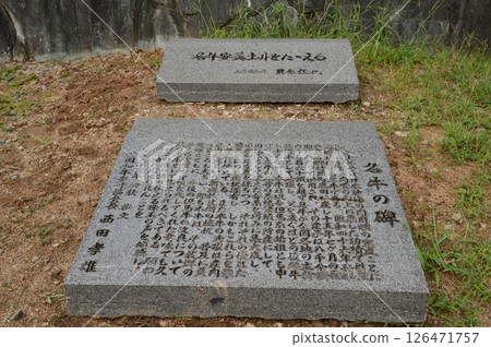 "The Famous Beef Amitoi" "Monument to the Famous Beef" (Roadside Station Muraoka Farm Garden / Yu, Shinonsen-cho, Mikata-gun, Hyogo Prefecture) 126471757