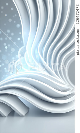 Curved stripe paper cut Curved stripe paper cut 126472478