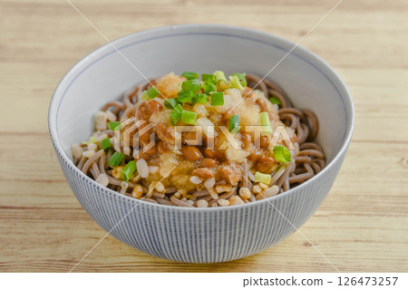 Grated natto soba Grated natto soba 126473257