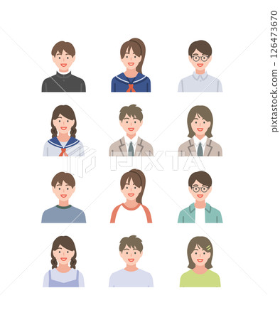 學生圖標集 126473670