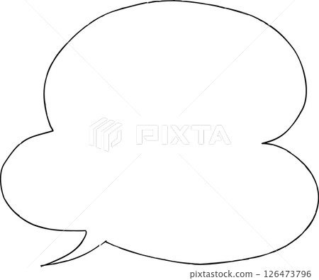 Simple hand drawn speech bubble illustration 126473796