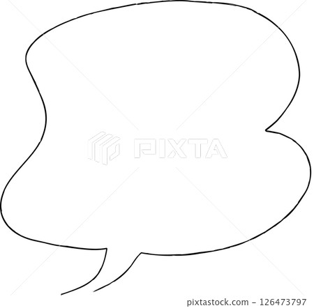 Simple hand drawn speech bubble illustration 126473797