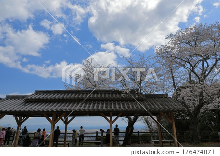 People looking at the view from the Iwakuni Castle Ropeway summit station 126474071