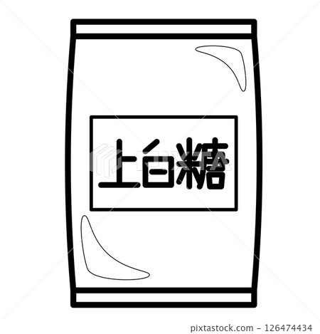 袋子裡的白糖的簡單說明 袋子裡的白糖的簡單說明 126474434