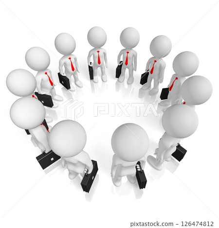 Many cartoon characters hold briefcases 126474812