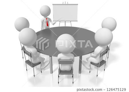 Cartoon characters and presentation board - class concept 126475129