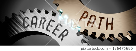 Careeer path - gears concept - 3D illustration 126475690