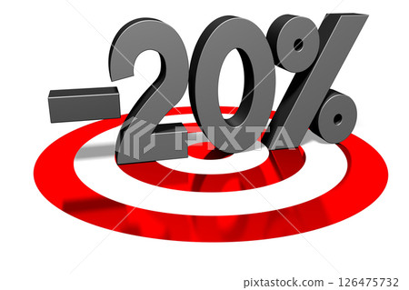 20 percent off - sale, discount concept 20 percent off - sale, discount concept 126475732