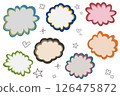 A set of comic and hand-drawn colorful frame materials. 126475872
