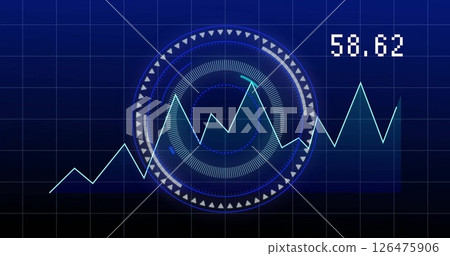 Image of diagrams over scope scanning and data Image of diagrams over scope scanning and data 126475906