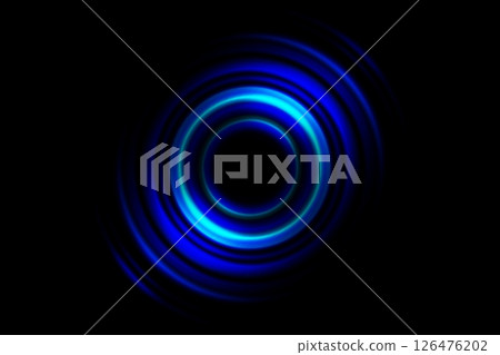 Abstract blue vortex, circle spin on black background Abstract blue vortex, circle spin on black background 126476202