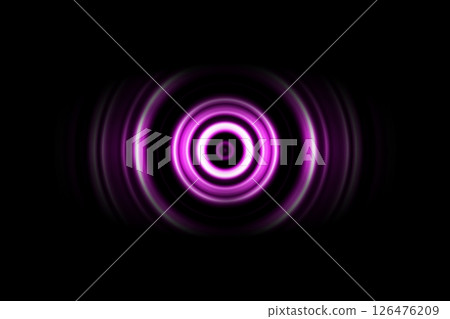 Purple digital sound wave or circle signal, abstract background 126476209