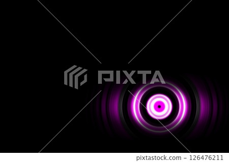 Light purple digital sound wave or circle signal, abstract background 126476211