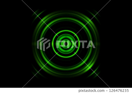 Abstract green ring with sound waves oscillating background Abstract green ring with sound waves oscillating background 126476235