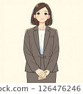 Fresh female employee, new graduate, new employee 126476246