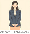 Fresh female employee, new graduate, new employee 126476247