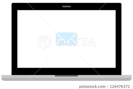 在筆記型電腦上接收電子郵件的圖像插圖時尚而簡單 在筆記型電腦上接收電子郵件的圖像插圖時尚而簡單 126476372