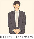 Fresh male employee, new graduate, new employee 126476379