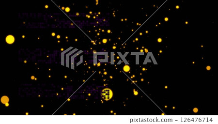 Image of yellow spots on black background 126476714