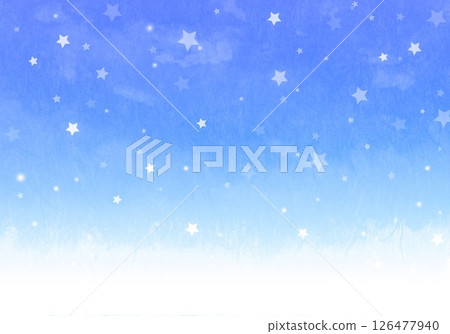 Star pattern on blue washi paper background 126477940