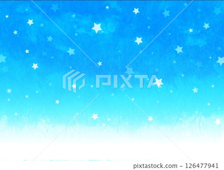 Star pattern on blue washi paper background 126477941