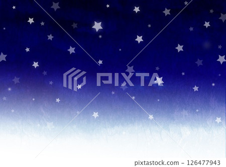 海軍藍色和紙背景上的星形圖案 126477943