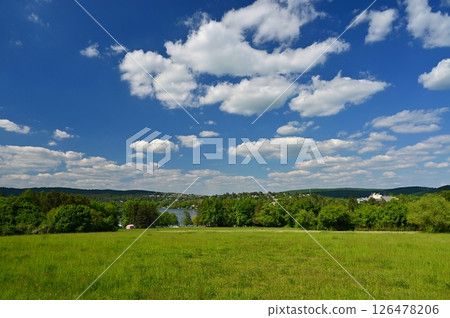 Brno Dam. Place for recreation and sports. Brno - Bystrc. - Czech Republic Europe. Beautiful spring nature with landscape and water. Brno Dam. Place for recreation and sports. Brno - Bystrc. - Czech Republic Europe. Beautiful spring nature with landscape and water. 126478206