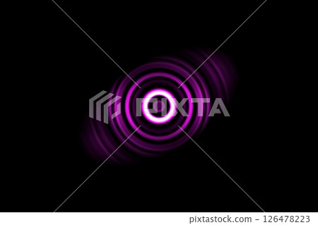 Abstract color light circle with sound waves oscillating, technology background Abstract color light circle with sound waves oscillating, technology background 126478223