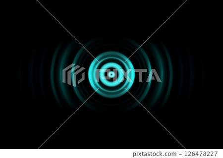 Abstract color light circle with sound waves oscillating, technology background Abstract color light circle with sound waves oscillating, technology background 126478227