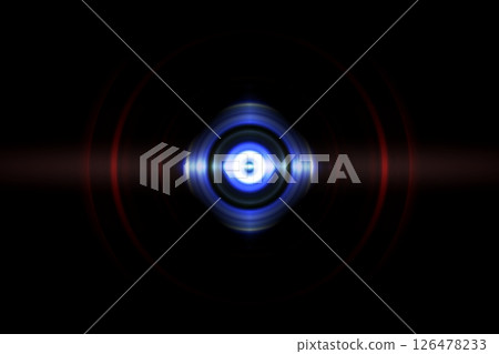 Abstract color light circle with sound waves oscillating, technology background Abstract color light circle with sound waves oscillating, technology background 126478233