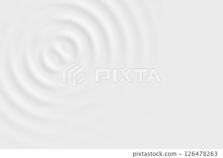 Abstract water ring on white backdrop, soft background texture 126478263