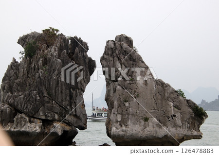 Halong Bay, a world heritage site in Vietnam 126478883