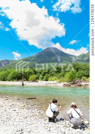 <長野縣>上高地的絕景：大正池的枯樹與遊客 126479038
