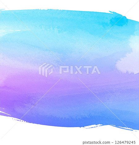 Blue watercolor on white background 126479245