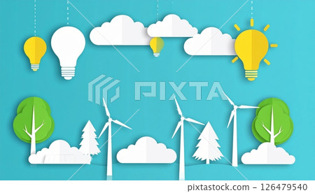 Set of four seasons vector banners with winter snow, summer landscape, spring clouds, and nature illustration design elements 126479540