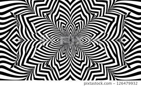 Black and white seamless geometric line pattern vector illustration 126479932