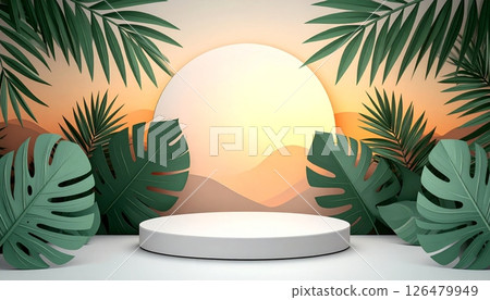 Tropical summer vacation vector illustration of spa objects on a relaxing island beach Tropical summer vacation vector illustration of spa objects on a relaxing island beach 126479949