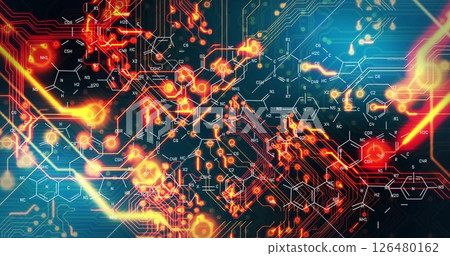 Image of network of connections over chemical formula 126480162