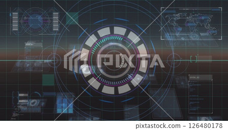 Image of data processing over scope scanning Image of data processing over scope scanning 126480178